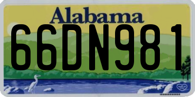 AL license plate 66DN981