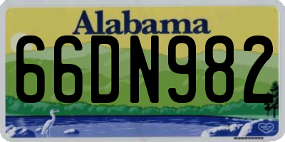 AL license plate 66DN982