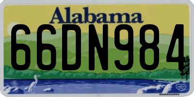 AL license plate 66DN984