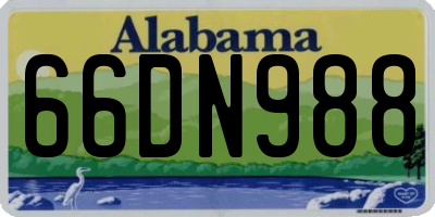 AL license plate 66DN988