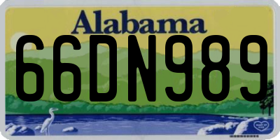 AL license plate 66DN989