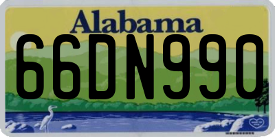 AL license plate 66DN990
