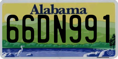 AL license plate 66DN991