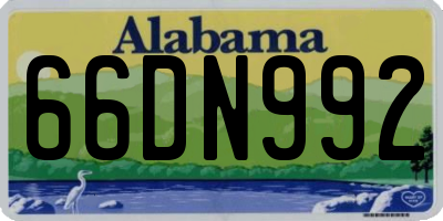 AL license plate 66DN992