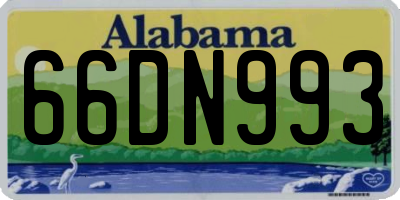 AL license plate 66DN993