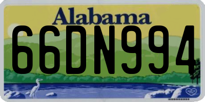 AL license plate 66DN994