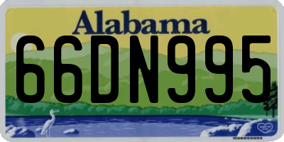 AL license plate 66DN995