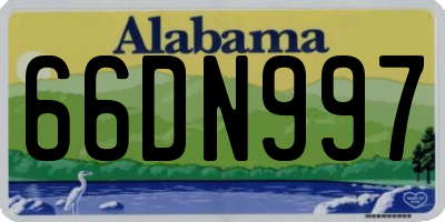 AL license plate 66DN997