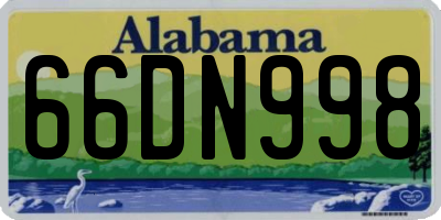 AL license plate 66DN998