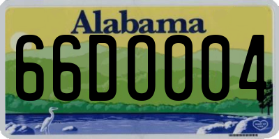 AL license plate 66DO004