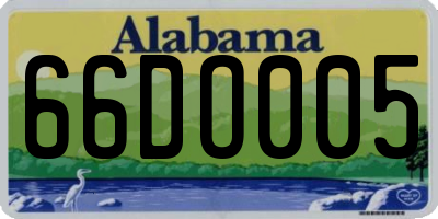AL license plate 66DO005