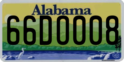AL license plate 66DO008