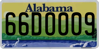 AL license plate 66DO009