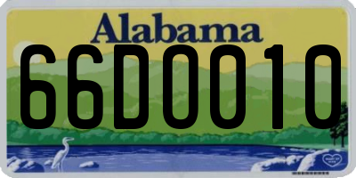 AL license plate 66DO010