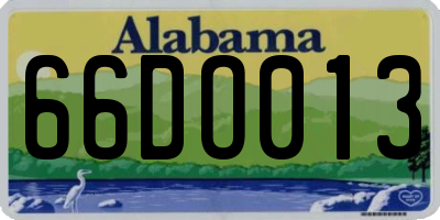 AL license plate 66DO013