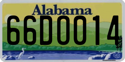 AL license plate 66DO014