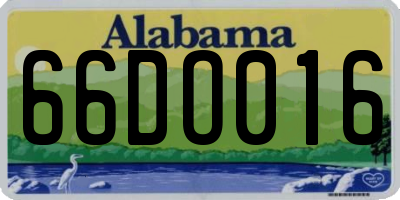 AL license plate 66DO016