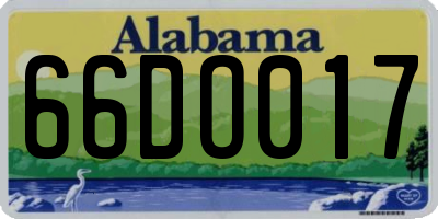AL license plate 66DO017