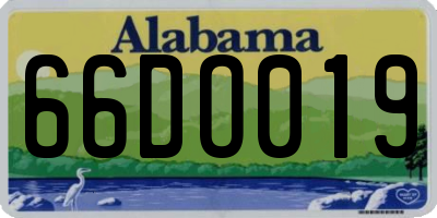 AL license plate 66DO019
