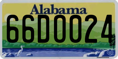 AL license plate 66DO024