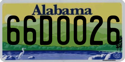 AL license plate 66DO026