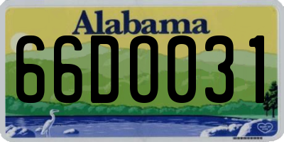 AL license plate 66DO031