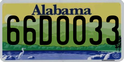 AL license plate 66DO033