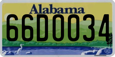 AL license plate 66DO034