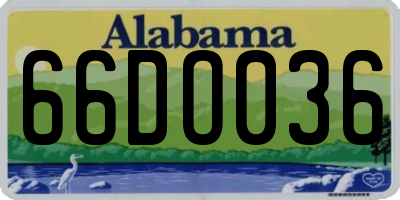 AL license plate 66DO036