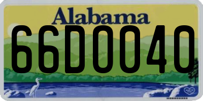 AL license plate 66DO040