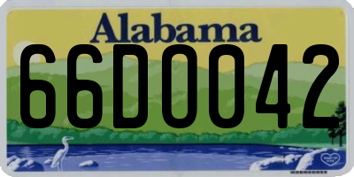 AL license plate 66DO042