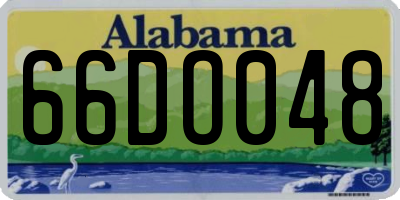 AL license plate 66DO048