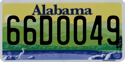 AL license plate 66DO049