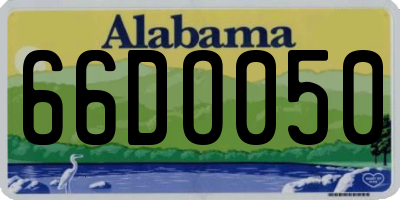 AL license plate 66DO050
