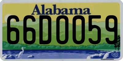 AL license plate 66DO059
