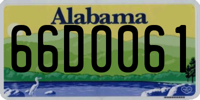 AL license plate 66DO061