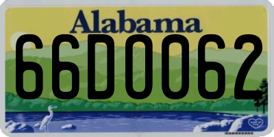 AL license plate 66DO062