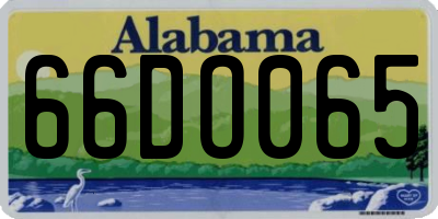 AL license plate 66DO065