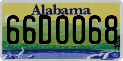 AL license plate 66DO068