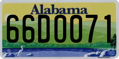 AL license plate 66DO071