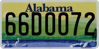 AL license plate 66DO072