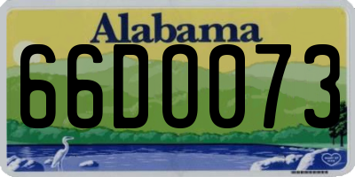 AL license plate 66DO073