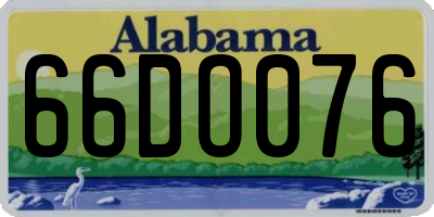 AL license plate 66DO076