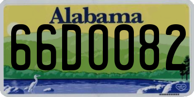 AL license plate 66DO082