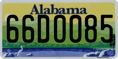AL license plate 66DO085