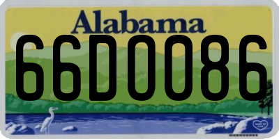 AL license plate 66DO086