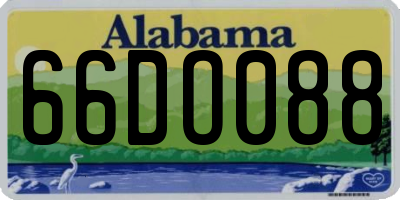AL license plate 66DO088