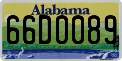 AL license plate 66DO089