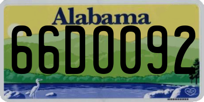 AL license plate 66DO092