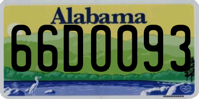 AL license plate 66DO093